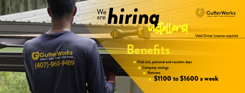 Seamless Gutter Installation hiring at Gutterworks