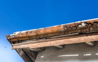 Incorrect gutter installation lead to rusted gutters